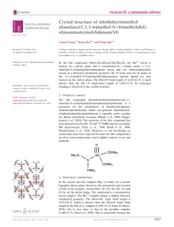 Crystal structure of nitridobis (trimethylsilanolato)[1, 1, 1-trimethyl