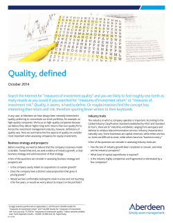 Quality, defined - Thinking Aloud