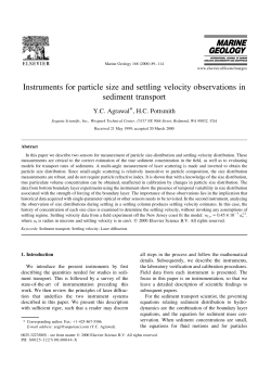 Instruments for particle size and settling velocity observations in