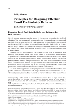 Principles for Designing Effective Fossil Fuel