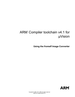ARM Compiler toolchain v4.1 for &micro;Vision Using the fromelf Image