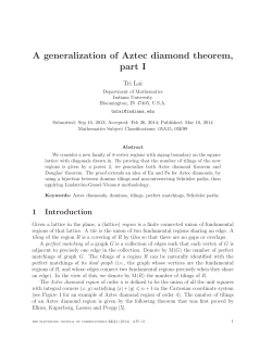 A generalization of Aztec diamond theorem, part I