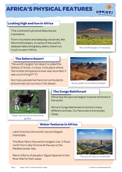 africa`s physical features