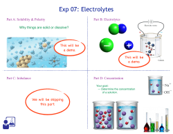 Exp 07: Electrolytes