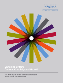 Enriching Britain: Culture, Creativity and Growth