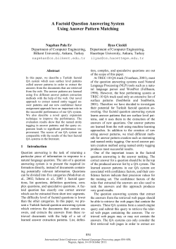 A Factoid Question Answering System Using Answer Pattern Matching