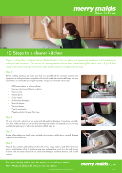 10 Steps to a cleaner kitchen