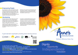 A gold standard organisation providing award winning services