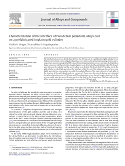 Journal of Alloys and Compounds Characterization of the interface