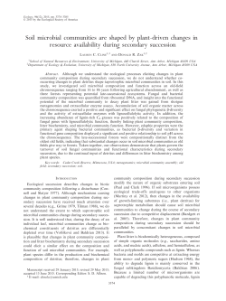 Soil microbial communities are shaped by plantdriven changes in