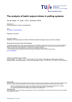 The analysis of batch sojourn