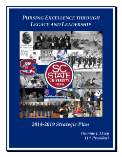 2014-2019 Strategic Plan - South Carolina State University
