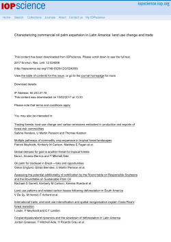 Characterizing commercial oil palm expansion in Latin America