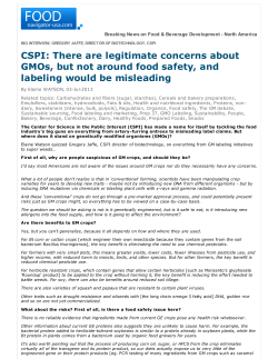 CSPI: There are legitimate concerns about GMOs, but not around