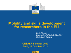 Mobility and skills development for researchers in the EU