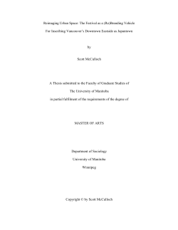 Reimaging Urban Space: The Festival as a (Re)Branding Vehicle