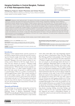 Hanging Fatalities in Central Bangkok, Thailand: A 13