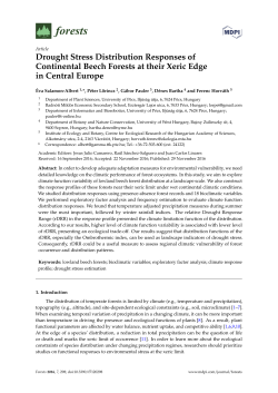 Drought Stress Distribution Responses of Continental Beech Forests