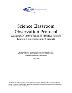 Science Classroom Observation Protocol