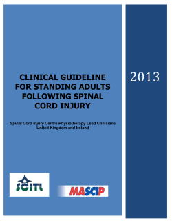 clinical guideline for standing adults following spinal cord