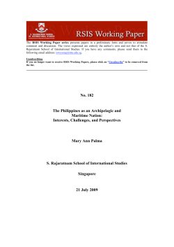 The Philippines as an Archipelagic and Maritime Nation