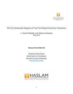 The Environmental Impacts of Fuel Switching Electricity Generators