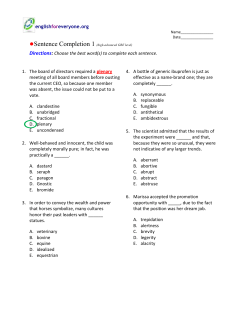 Sentence Completion 1 - English for Everyone