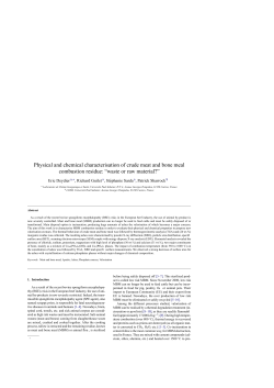 Physical and chemical characterisation of crude meat and bone