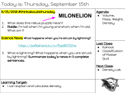 Today is: Thursday, September 15th