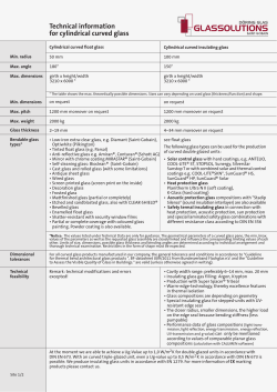 Technical information for cylindrical curved glass