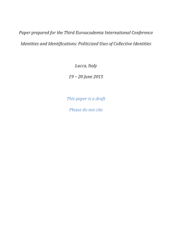 Talitha Schepers Identity and Self-Fashioning of an