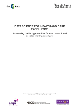 DATA SCIENCE FOR HEALTH AND CARE EXCELLENCE
