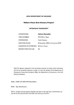 Transcript PDF - Sydney Oral Histories