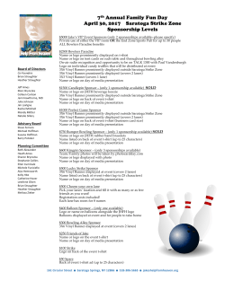 Family Fun Day Sponsorship Levels