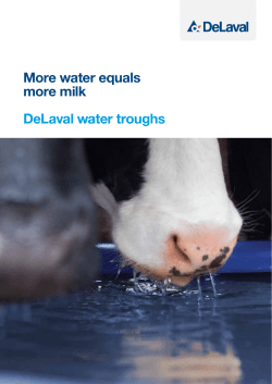 More water equals more milk DeLaval water troughs
