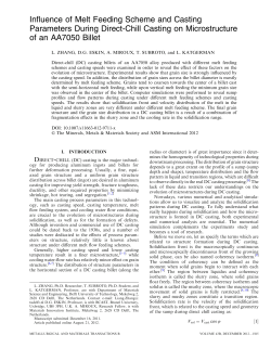 Influence of Melt Feeding Scheme and Casting