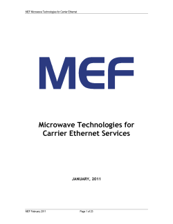 Microwave Technologies for Carrier Ethernet Services