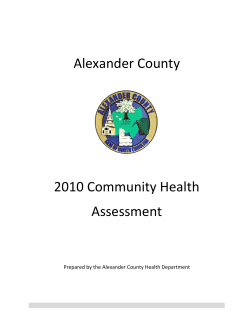 Alexander County 2010 Community Health Assessment
