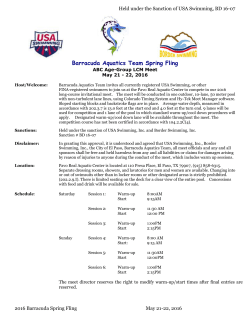 Barracuda Spring Fling invite May 2016