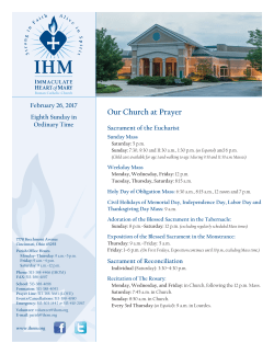 Our Church at Prayer - Immaculate Heart of Mary Roman Catholic