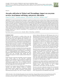 Jatropha cultivation in Malawi and Mozambique: impact on
