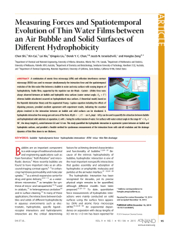 Measuring Forces and Spatiotemporal Evolution of Thin Water Films