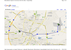 Page 1 of 4 Bloemfontein Airport to University of the Free State