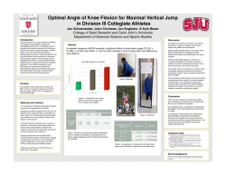 Optimal Angle of Knee Flexion for Maximal Vertical Jump