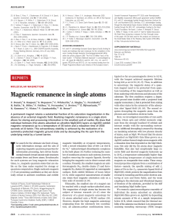 Magnetic remanence in single atoms