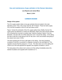 Use and maintenance of gas cylinders in the Hansen laboratory