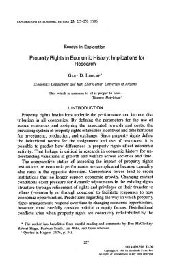Property Rights in Economic History