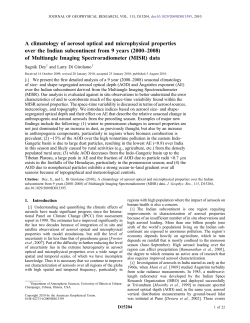 A climatology of aerosol optical and microphysical properties over