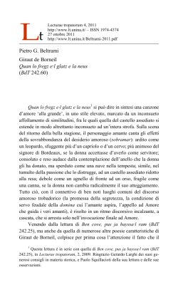 Pietro G. Beltrami Giraut de Borneil Quan lo fregz e&middot;l glatz e la neus