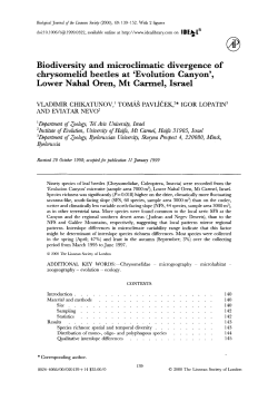 Biodiversity and microclimatic divergence of chrysomelid beetles at